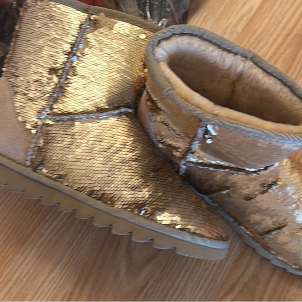 UGG Gold Sequin Winter Boots